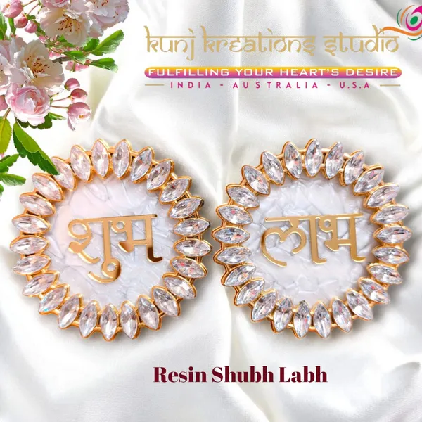 Resin_Prosperity_Shubh_Labh_Wall_Hanging_With_Crystal_Border_Pack_Of_2