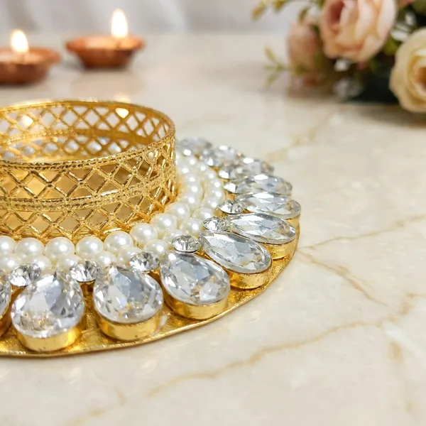 Lustrous_Gold_Flower_Shaped_Diya_Pack_With_Crystal_Detailing_Pack_Of_2