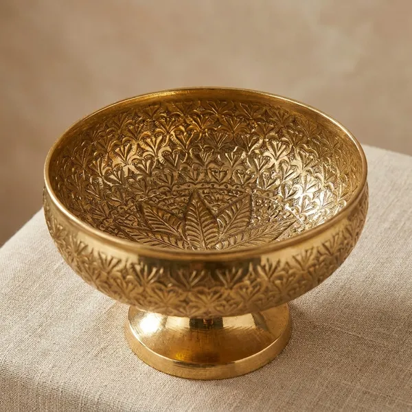 Hand_Etched_Polished_Brass_Bowl_Pack_With_Pedestal_Base_Lustrous_Gold_Finish_Pack_Of_2