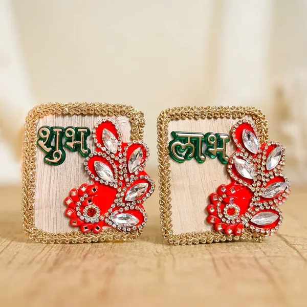 Plywood_Fancy_Prosperity_Shubh_Labh_Artisanal_Door_Hanging_Pack_Of_2