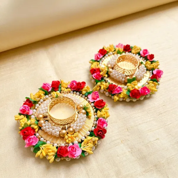 Artisanal_Diya_Candle_Holders_With_Floral_Embellishments_5_Inches_Pack_Of_2
