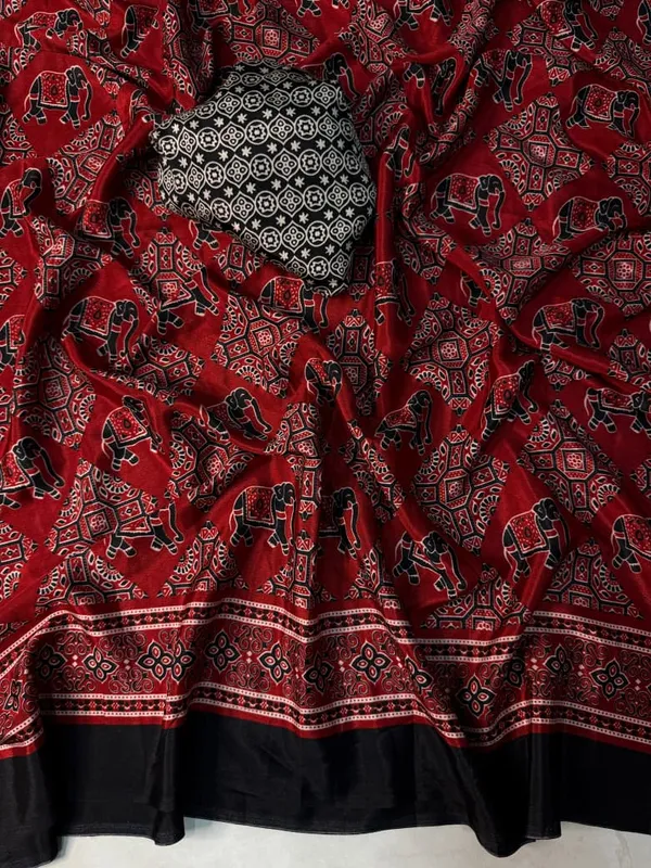 Multicolor_Premium_Ajrakh_Soft_Modal_Semi_Gaji_Silk_Saree