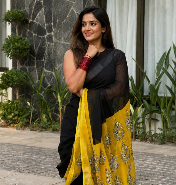 Premium_Black_Linen_Saree_with_Vibrant_Yellow_Accents_–_Lightweight,_Breathable_&_Effortlessly_Stylish