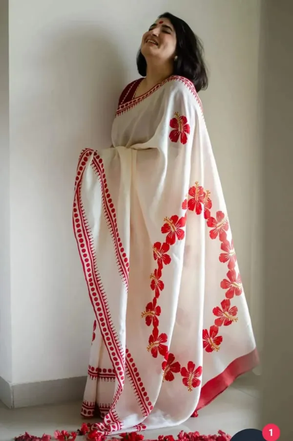 White_and_Red_Handloom_Premium_Quality_Pure_Cotton_Block_Print_Saree_With_Running_Blouse_Piece