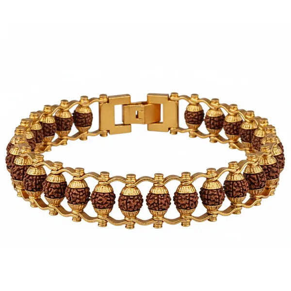 Original_5_Mukhi_Rudraksha_And_24_Carat_Gold_Plated_Brass_Premium_Bracelet_for_Unisex