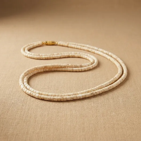 Beige_Original_Tulsi_Wood_2_Round_Premium_Kanthi_Mala_For_Unisex