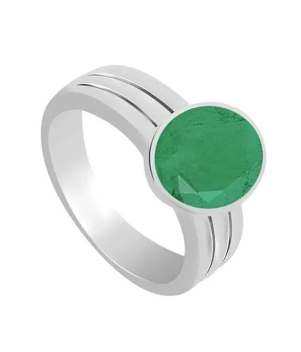 Green_Emerald__Real_Silver_Plated_And_Real_Stone_Premium_Ring_For_Unisex
