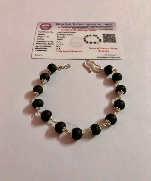Original_Black_Karungali_And_Pure_Silver_Plated_Brass_Premium_Bracelet_For_Pooja,_Meditation,_Worship,_Home_Decor,_Unisex_Use