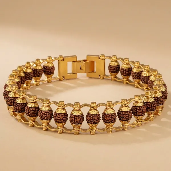 Original_5_Mukhi_Rudraksha_And_24_Carat_Gold_Plated_Brass_Premium_Bracelet_for_Unisex