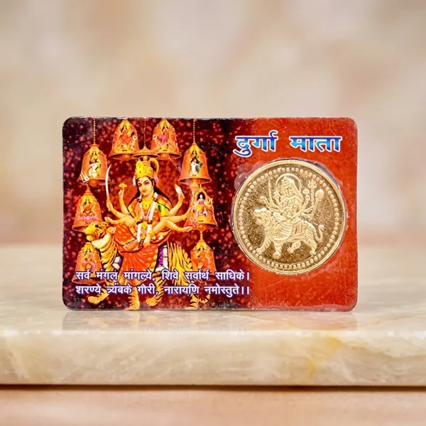 Gold_24_Carat_Gold_Plated_Brass_Navdurga_Premium_Coin_ATMCard_For_Unisex