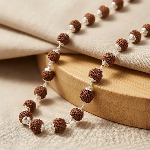 Original_5_Mukhi_Brown_Rudraksha_And_Pure_Silver_Plated_Brass_Premium_Mala_Necklace_For_Unisex