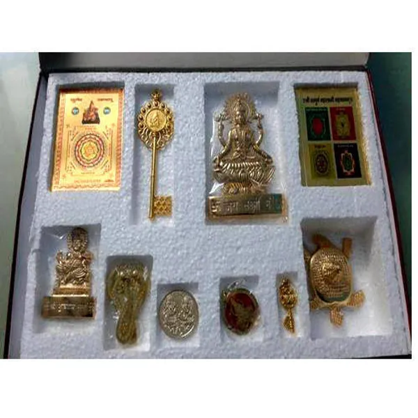 24_Carat_Gold_Plated_Brass_Shri_Dhan_Laxmi_Varsha_Yantra_Premium_Pooja_Kit_For_Daily_Worship,_Meditation,_Housewarming,_Festive_Occasions