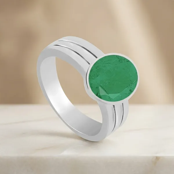 Green_Emerald__Real_Silver_Plated_And_Real_Stone_Premium_Ring_For_Unisex