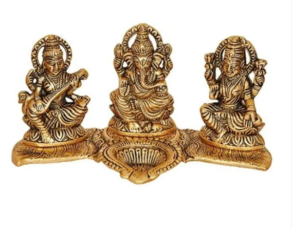 Gold_24_Carat_Gold_Plated_Laxmi,_Ganesha,_Saraswati_Mettal_Premium_Idol_Set_For_Puja_And_Home_Decor_And_Gift_Best_For_Diwali