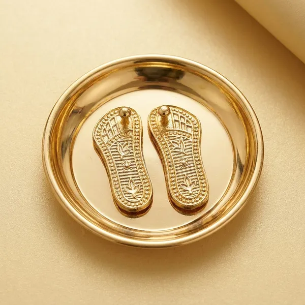 24_Carat_Gold_Plated_Brass_Premium_Shri_Laxmi_Charan_Paduka_Set_For_Pooja,_Meditation,_Worship,_Home_Decor,_Temple_Use