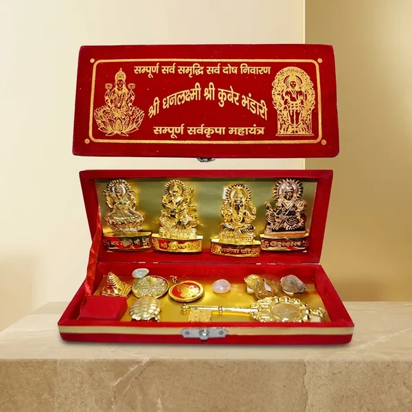 Gold_24_Carat_Gold_Plated_Brass_Premium_Shri_Dhanlaxmi_Shri_Kuber_Bhandari_Pooja_Kit_For_Pooja,_Meditation,_Worship,_Home_Decor