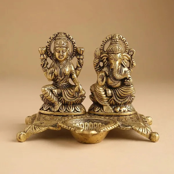 Gold_24_Carat_Gold_Plated_Mettal_Premium_Laxmi_Ganesha_Idol_Set_For_Pooja_Room,_Temple,_Home_Decor