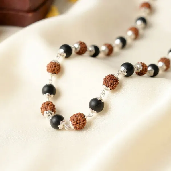 Original_Karungali_Wood_And_Certified_Rudraksha_Premium_Mala_With_Pure_Silver_Plated_Necklace_For_Men_And_Women