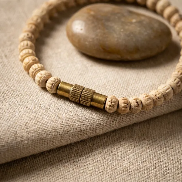 Beige_Pure_Original_Tulsi_Wood_Kanthi_Premium_Mala_For_Unisex