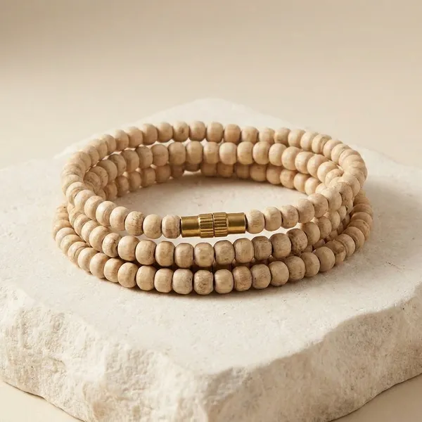 Beige_Pure_Original_Tulsi_Wood_Kanthi_Premium_Mala_For_Unisex