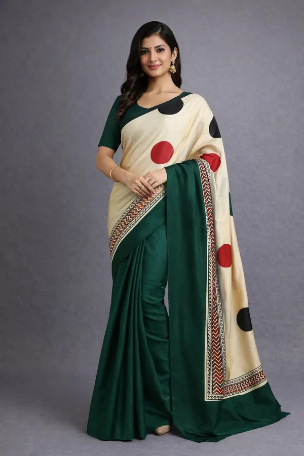 Multicolor_Modal_Silk_Saree_With_Blouse_For_Women