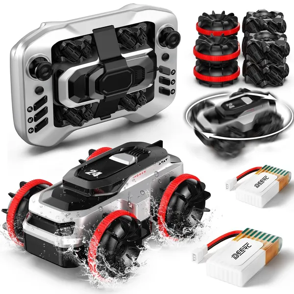 White_And_Red_Abs_Plastic,_Rubber_Tires,_Electronic_Components_Remote_Control_Car_For_Kids