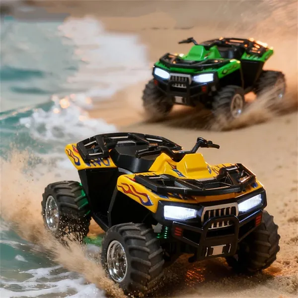 Yellow_And_Green_Abs_Plastic,_Waterproof_Rubber,_Electronic_Components_Remote_Control_Stunt_Car_For_Kids_Pack_Of_2