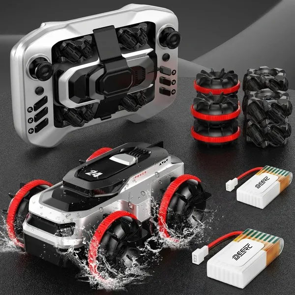 White_And_Red_Abs_Plastic,_Rubber_Tires,_Electronic_Components_Remote_Control_Car_For_Kids