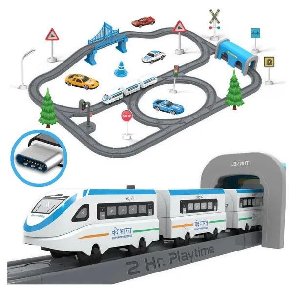 White_Abs_Plastic,_Metal_Components,_Pvc_Electric_Train_Set_For_Kids