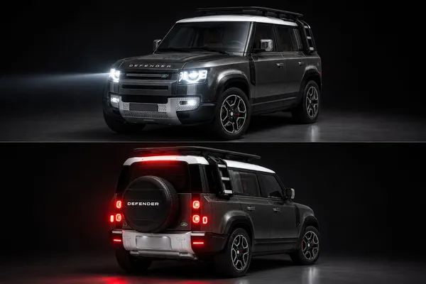 LAND_ROVER_DEFENDER_110_GREY_1:24_DIE-CAST_CAR_MODEL_COLLECTIBLE