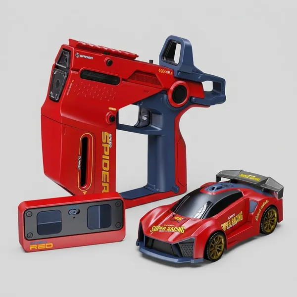 Red_Abs_Plastic,_Electronic_Components,_Rubber_Remote_Control_Car_For_Kids