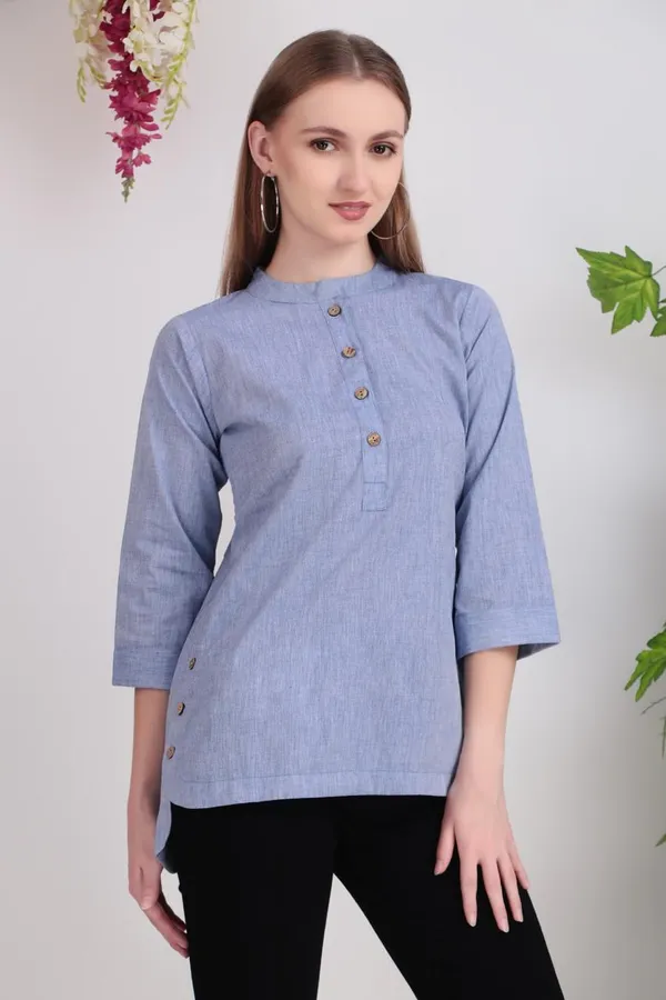 Light_Blue_Cotton_Tops_For_Women