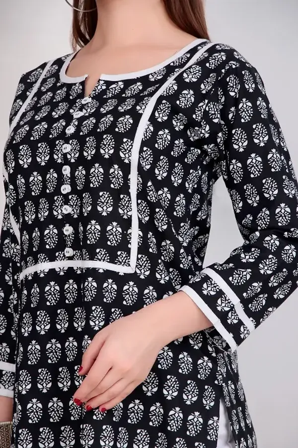 Black_Cotton_Kurta_For_Women