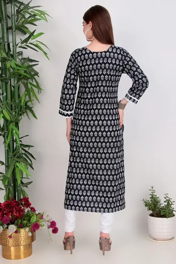 Black_Cotton_Kurta_For_Women