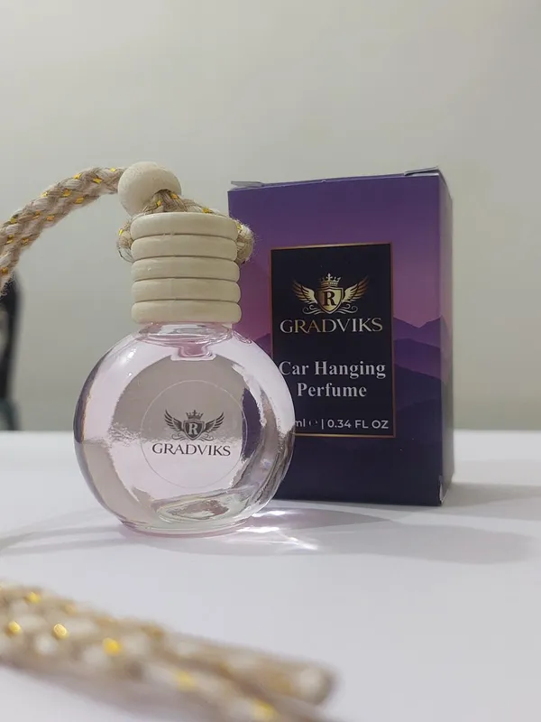 Gradviks_Lavender_Car_Hanging_Perfume_10Ml_Pink_Glass_Bottle