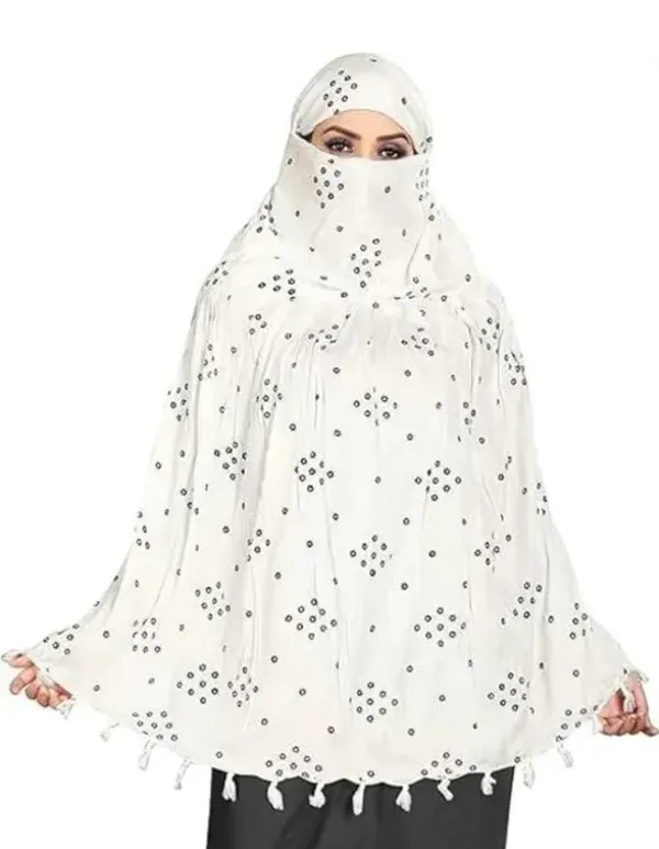 White_Chiffon_Floral_Embellished_Dupatta_For_Women