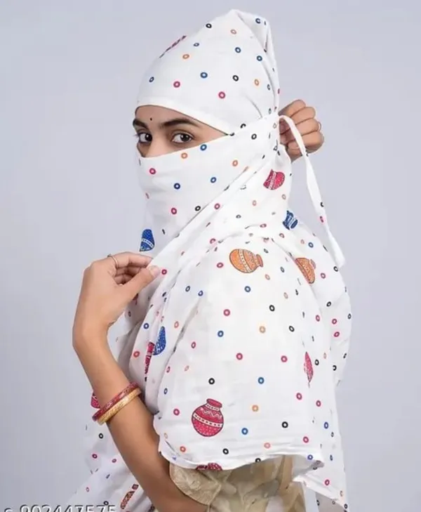 White_Cotton_Embroidered_Print_Niqab_For_Women