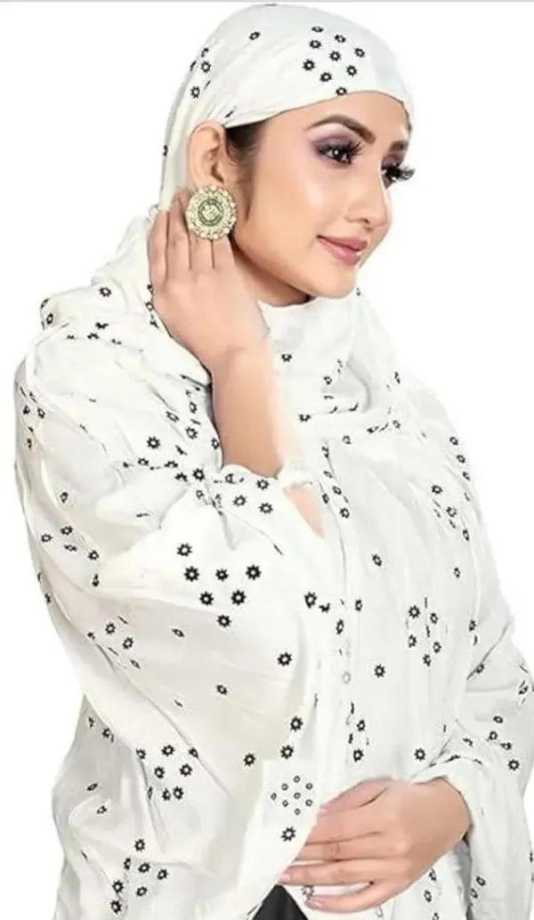 White_Chiffon_Floral_Embellished_Dupatta_For_Women