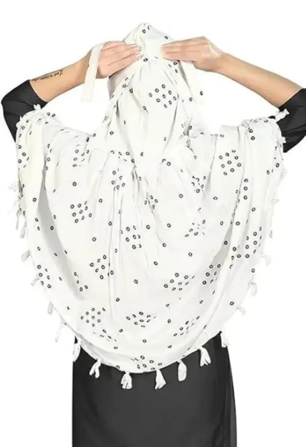 White_Chiffon_Floral_Embellished_Dupatta_For_Women