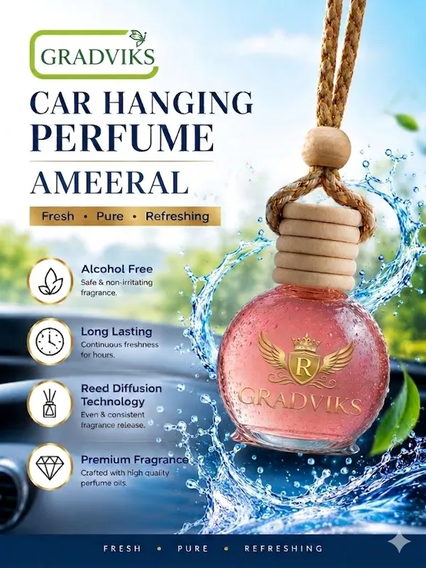 Gradviks_AMEERAL_Floral_Oud_Sandalwood_Car_Hanging_Perfume_10Ml