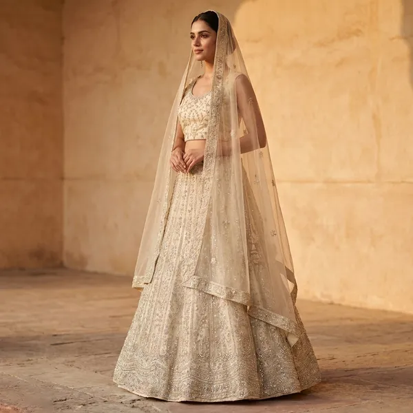 Off-White_Net_Bridal_Lehenga_Choli_Set_With_Silver_Embroidery
