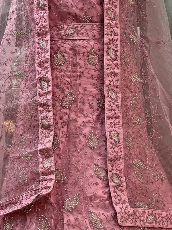 Pink_Net_Lehenga_Choli_Set_With_Embroidery_And_Dupatta