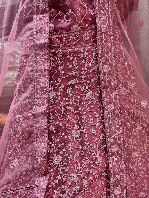 Pink_Net_Lehenga_Choli_Set_With_Embroidery_And_Dupatta