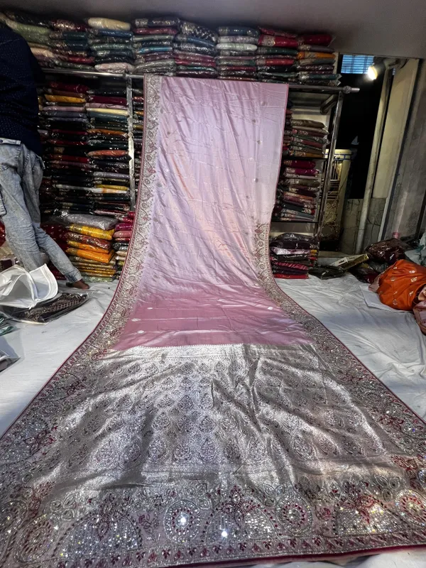 Embroidered_Gradient_Silk_Saree_With_Heavy_Border_Work_-_Pink_To_Wine_Ombre