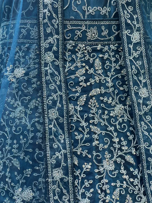 Blue_Net_Lehenga_Choli_Set_With_Embroidery_And_Dupatta