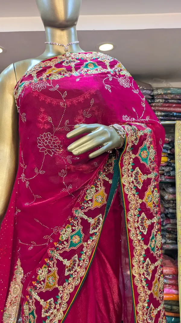 Magenta_Fendi_Saree_With_Intricate_Border_Work