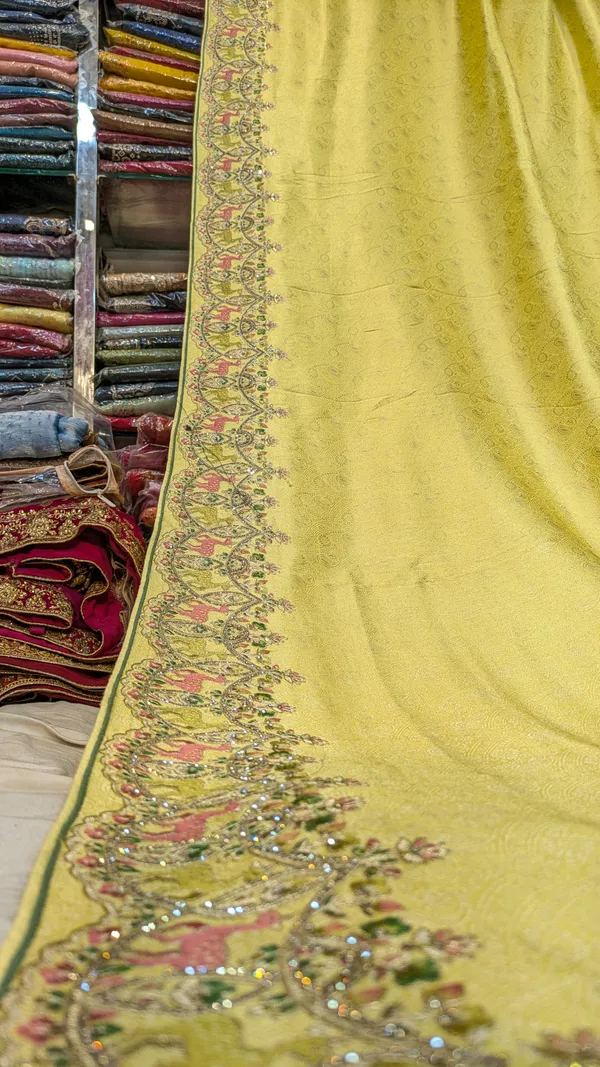 Yellow_Kanjivaram_Silk_Saree_With_Embroidered_Border