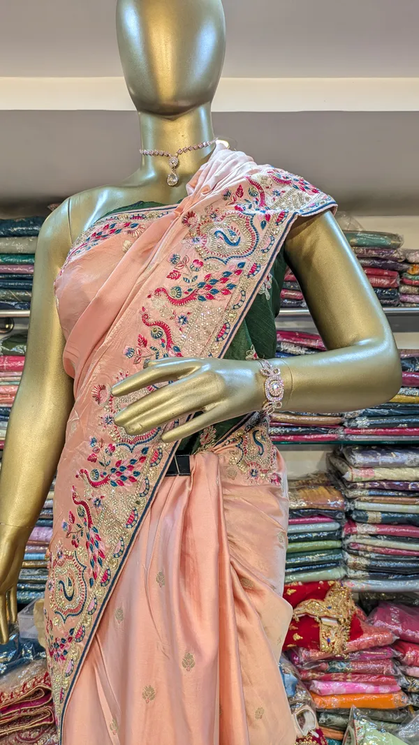 Peach_Silk_Saree_With_Peacock_&_Floral_Embroidery