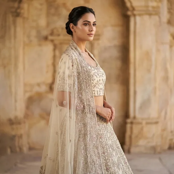 Ivory_Net_Bridal_Lehenga_Choli_Set_With_Floral_Embroidery