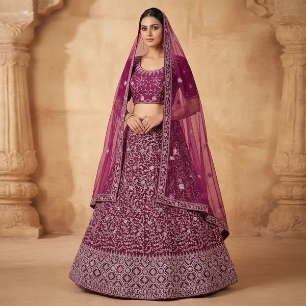 Purple_Net_Bridal_Lehenga_Choli_Set_With_Zari_Work